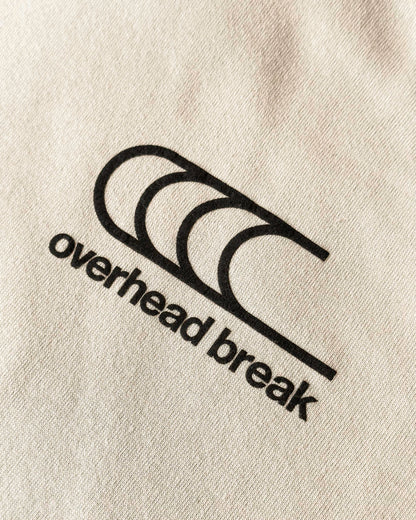 overhead break logo on front of hoodie